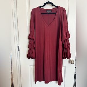 Eloquii Maroon Sweater Dress: Plus Size 22/24